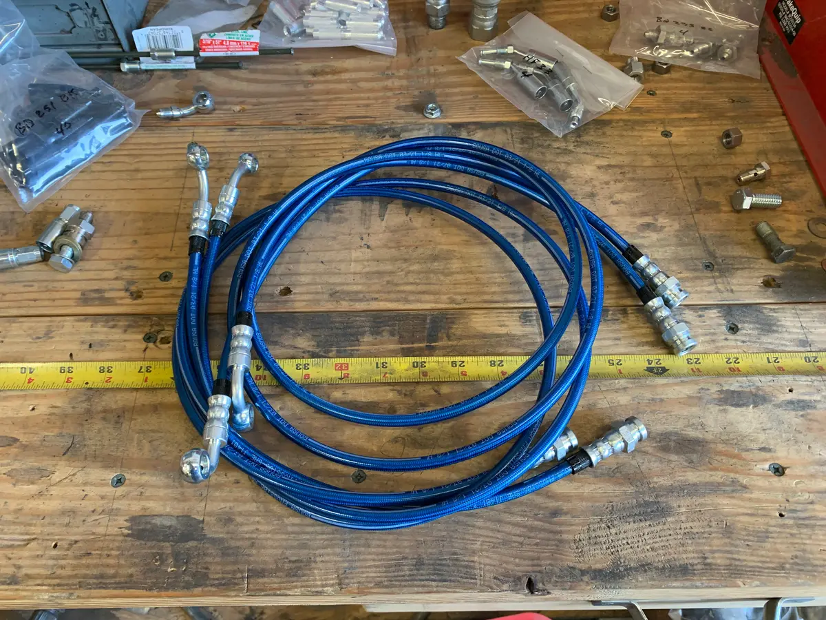 Custom Stainless Braided Brake Hoses - Blue 1