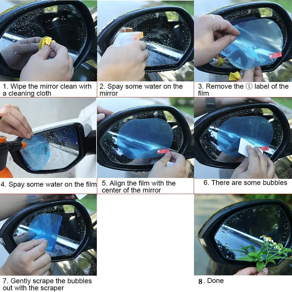Anti Fog Film Side View Mirrors 2