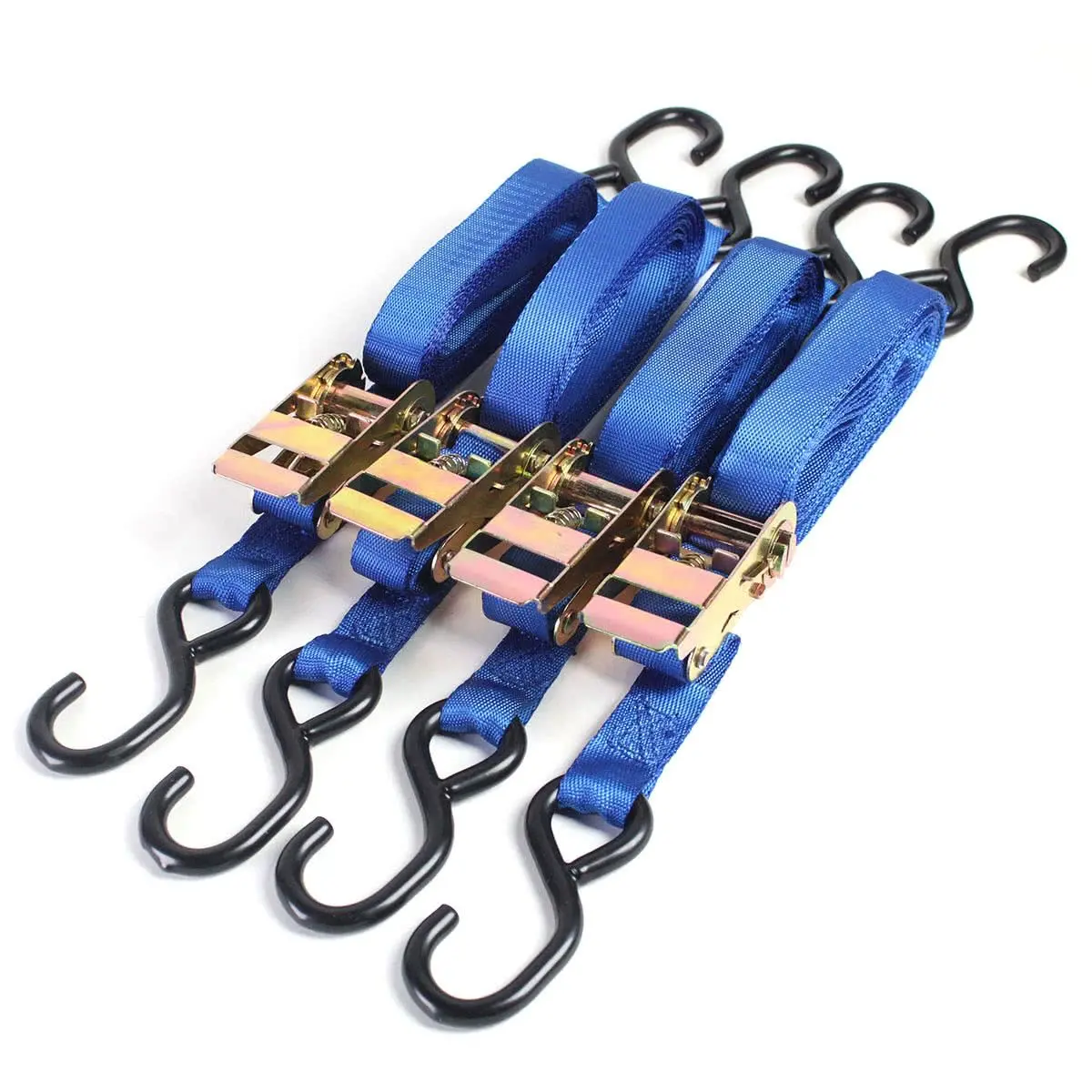 Motorbike Transport Strong Ratchet Tiedown Straps Pack 4 1