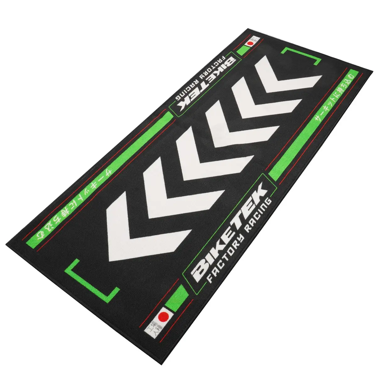 Biketek 'Series 7' Garage Mat - Green Rising Sun ' 190X80cm 1