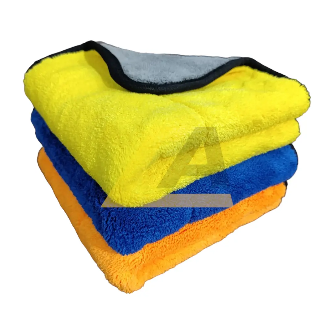 Autohub 3Pcs Colored Microfiber Plush 850Gsm (40X40cm) 1