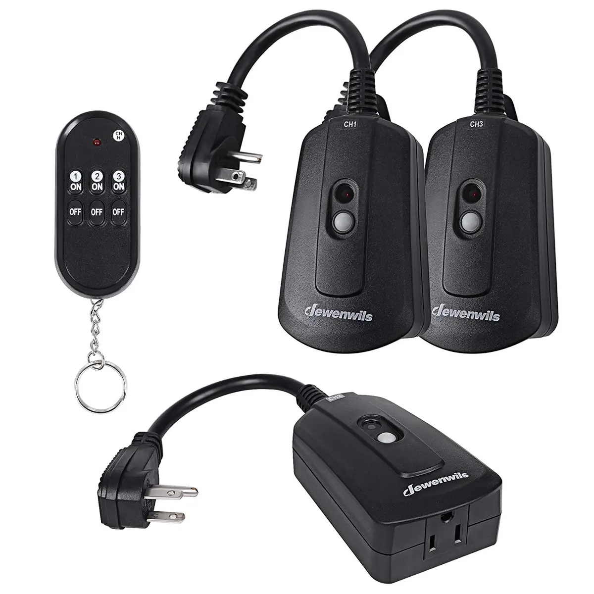 Dewenwils Outdoor Indoor Wireless Remote Control Outlet Kit 1