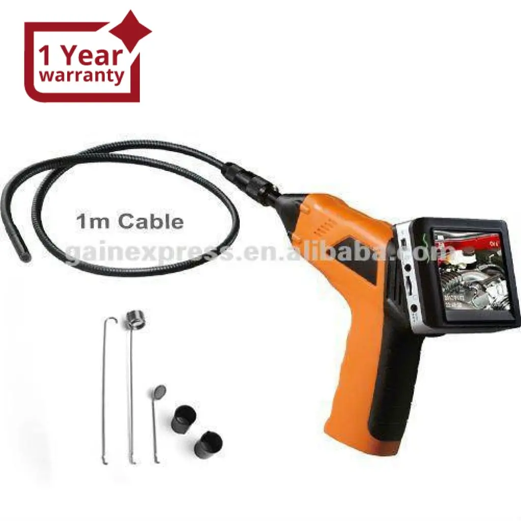 8803Al_1M 3.5" Wireless 4 Led Inspection Borescope Waterproof Camera 9Mm Ip67 Endoscope Dvr 1M Cable 1