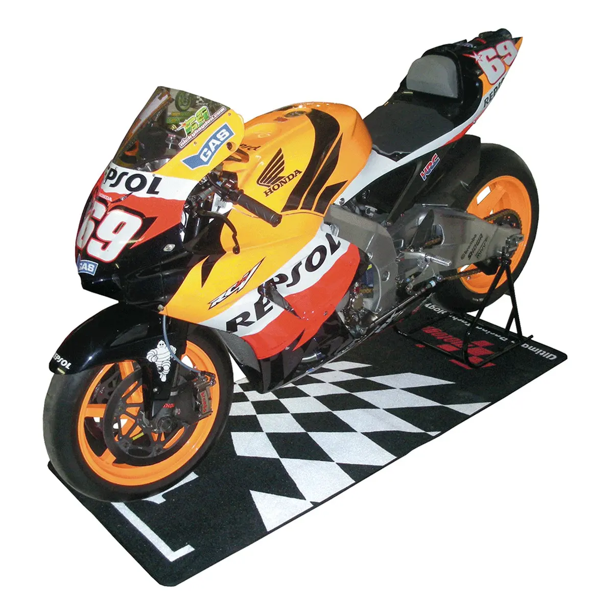 Motogp Parc Ferme Garage Mat 190X80cm Non-Slip Oil/Water Resistant Backing 1