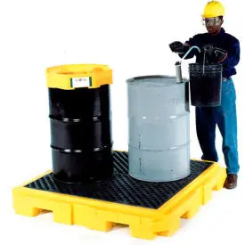 Ultratech Ultra-Spill Pallet Plus® Containment Pallet, P4 4-Drum With Drain 1