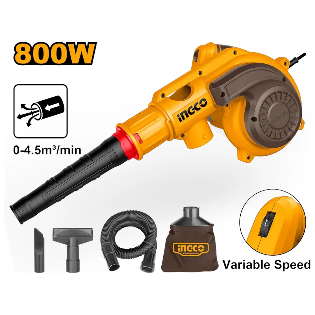 Ingco Aspirator Blower + Vacuum Cleaner 800W (New) 1