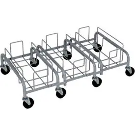 Busch Systems Waste Watcher Metal Triple Dolly, Gray 1