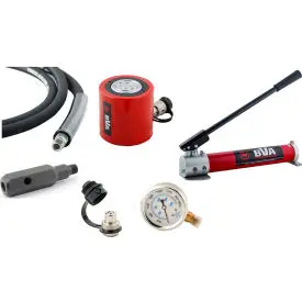 Bva Hydraulic Combo, 50 Ton, 2" Stroke Flat Body Cylinder Kit With P350 Pump 1
