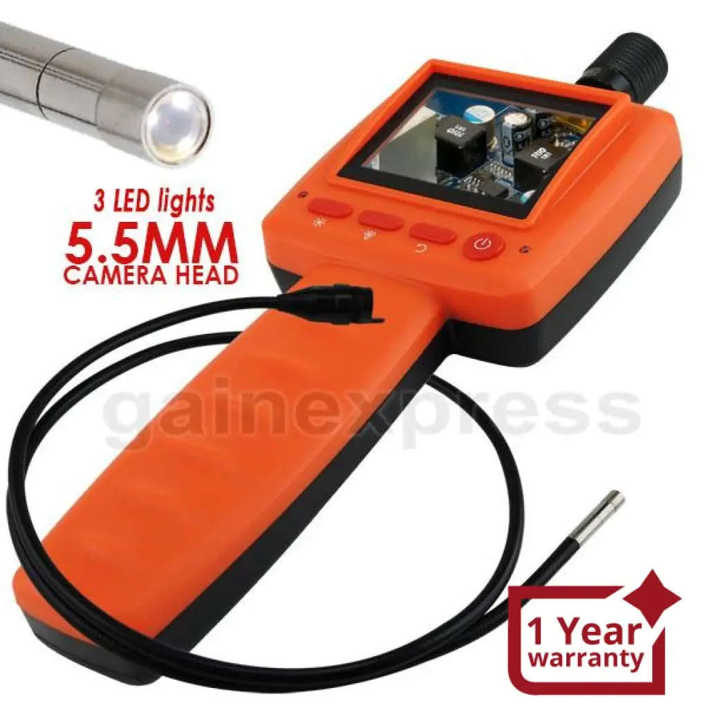 C0599d-5530L1 Handheld 2.4 Inch Video Inspection 5.5Mm Camera Endoscope 1M Cable 3 Led Borescope 1