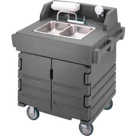 Cambro® Ksc402191 Camkiosk Hand Sink Cart, Granite Gray 1