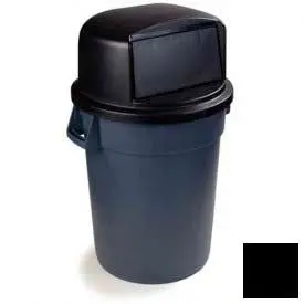 Carlisle Bronco Round Waste Container Dome Lid With Hinged Door For 32 Gallon, Black - 34103403 1