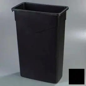 Carlisle Trimline Rectangle Waste Container 23 Gallon, Black - 34202303 Minimum Of 4 1