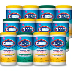 Clorox® Disinfecting Wipes, Fresh Scent & Citrus Blend, 75 Wipes/Canister, Pack Of 3 1