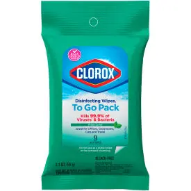 Clorox® Disinfecting Wipes, Fresh Scent, 9 Wipes/Pack, 24 Packs/Carton 1