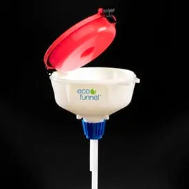 Eco Funnel® Ef-3004C 8" Eco Funnel With 38-430 Cap Adapter, Red Lid 1