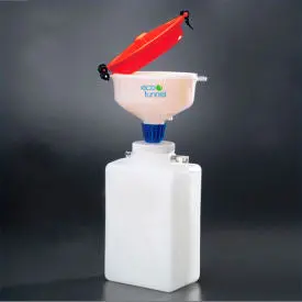 Eco Funnel® Ef-3009-Sys 8" Eco Funnel System, 9L Rectangular Carboy, Red Lid 1
