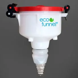 Eco Funnel® Ef-4-38-006N 4" Eco Funnel With Polypropylene Quick Disconnect Adapter, Red Lid 1