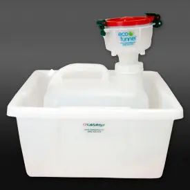 Eco Funnel® Ef-4-63C-Sys 4" Eco Funnel System, 2.5 Gal Carboy & Secondary Container, Red Lid 1