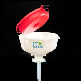Eco Funnel® 8" Eco Funnel With 70Mm Cap Adapter, Red Lid 1