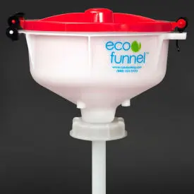 Eco Funnel® Ef-8-Sw 8" Eco Funnel With 70Mm Cap, For 5 Gal Samson Stacker Carboy, Red Lid 1