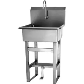 Sani-Lav® 5241 Floor Mount Sink With Single Foot Pedal Valve 1