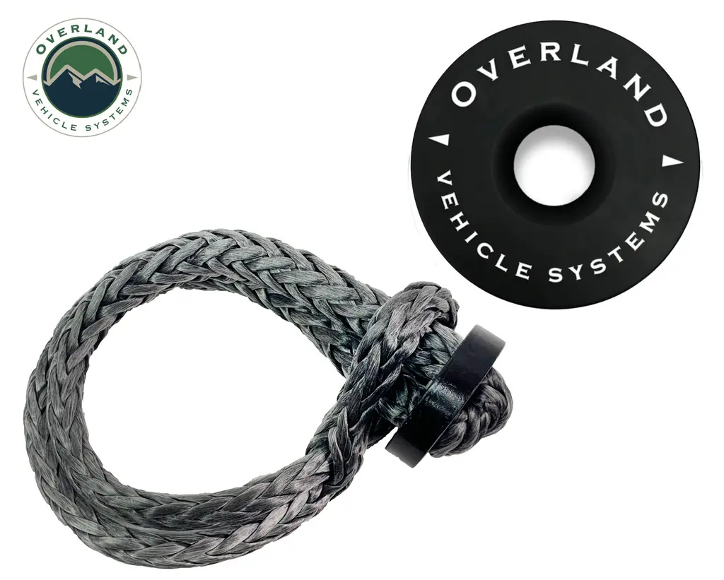 Combo Pack Soft Shackle 5/8" With Collar 44,500 Lb. And Recovery Ring 6.25" 45,000 Lb. Black 20-6580 1