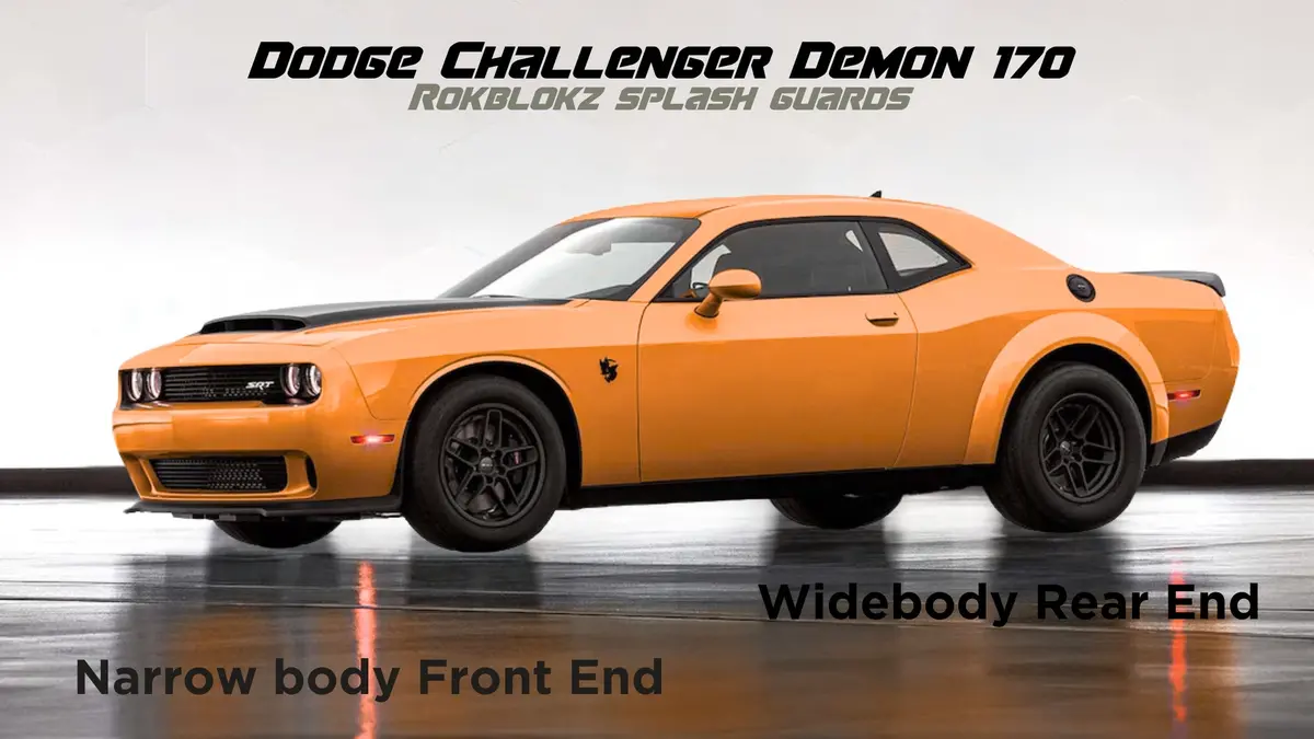 Dodge Challenger Srt Demon 170 2018-2023 Splash Guards 1