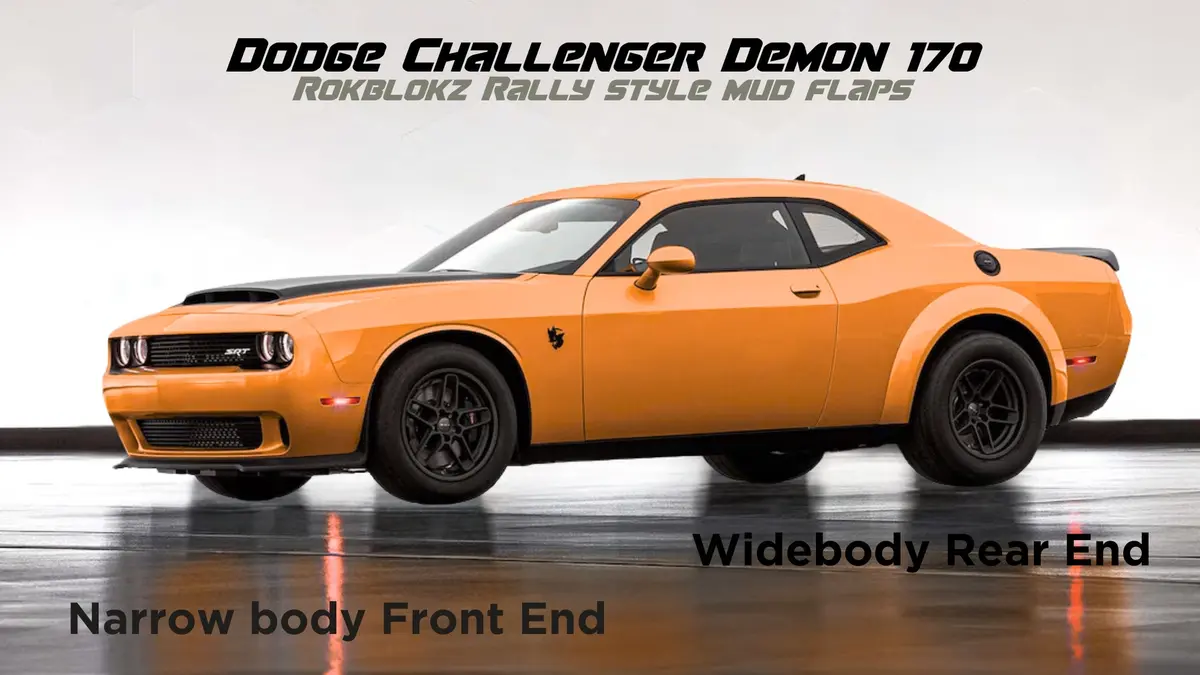 Dodge Challenger Srt Demon 170 2018-2023 Rally Style Mud Flaps 1