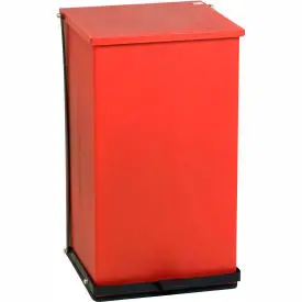 Detecto® Red Baked Epoxy Steel Step-On Can, 100 Quart 1
