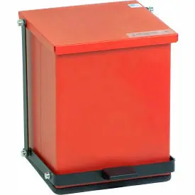 Detecto® Red Baked Epoxy Steel Step-On Can, 16 Quart 1