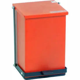 Detecto® Red Baked Epoxy Steel Step-On Can, 24 Quart 1