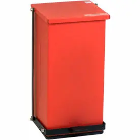 Detecto® Red Baked Epoxy Steel Step-On Can, 32 Quart 1