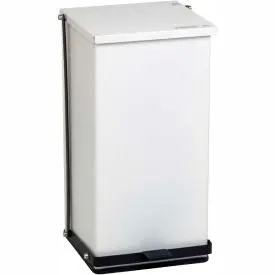Detecto® White Baked Epoxy Steel Step-On Can, 48 Quart 1