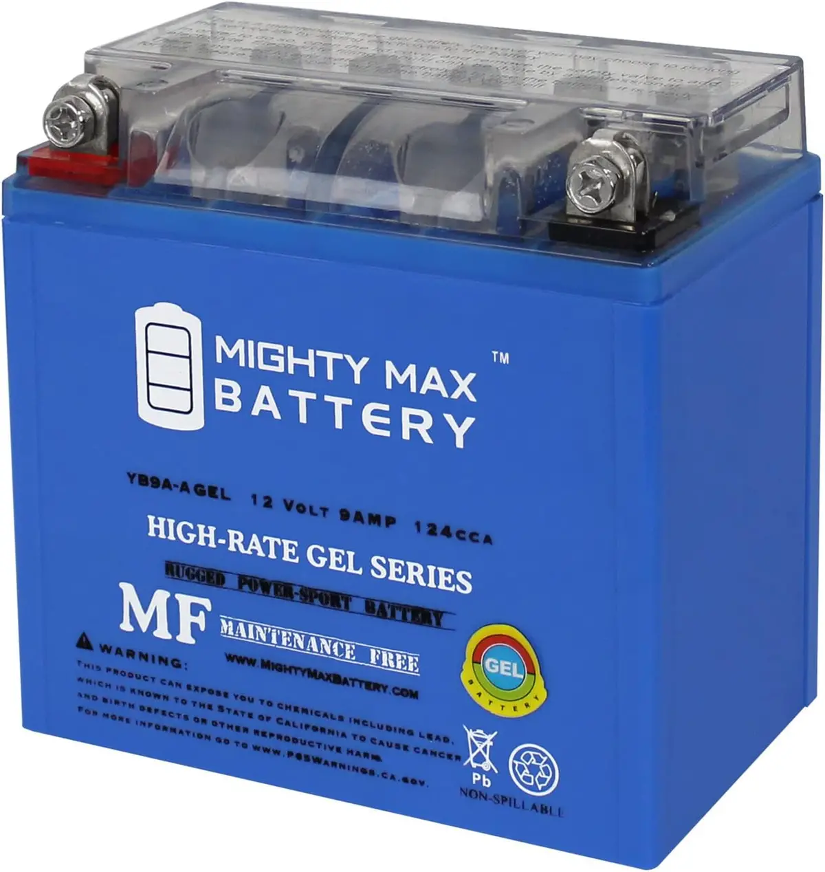 Mighty Max 12V 9 Ah Gel 130 Cca Rechargeable Maintenance Free Sla Agm Battery 1