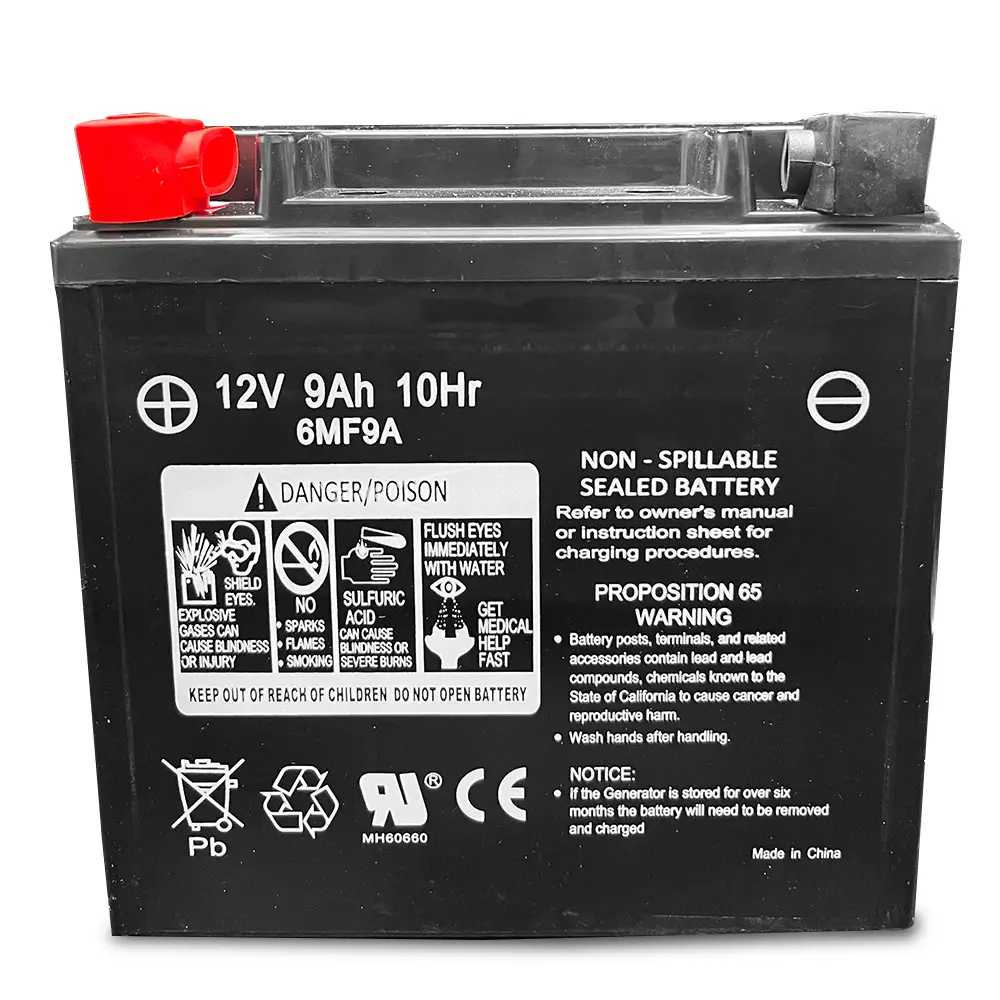 Duromax Power Portable Generator Replacement Battery - 12V 9Ah 1