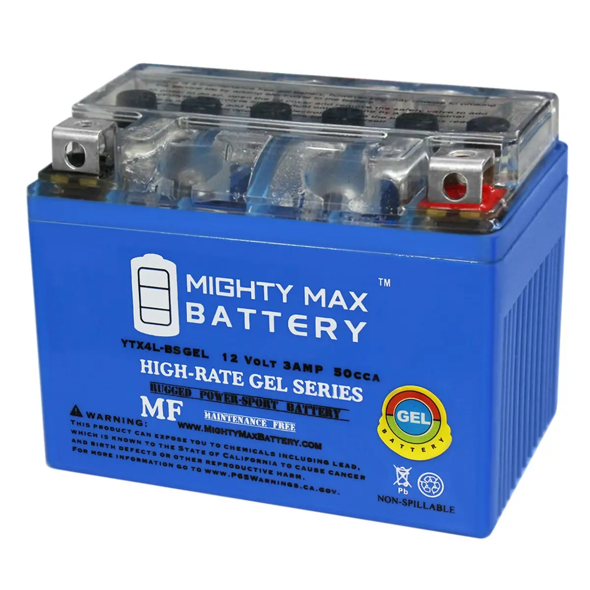 Mighty Max 12V 3 Ah Rechargeable Maintenance Free Sla Agm Gel Battery 1