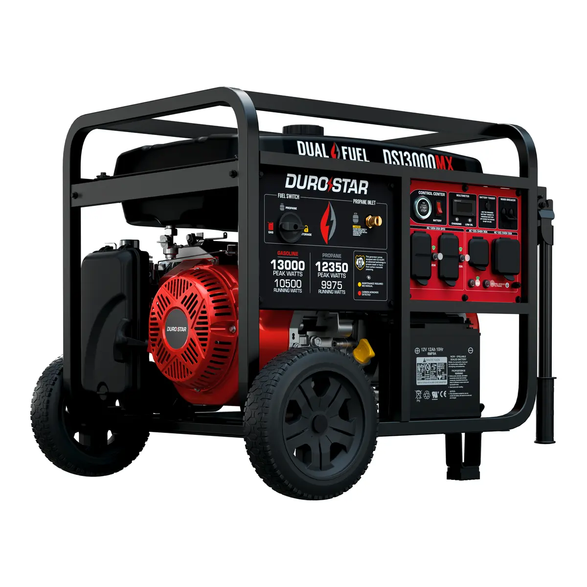 13,000 Watt Dual Fuel Portable Generator W/ Co Alert 1