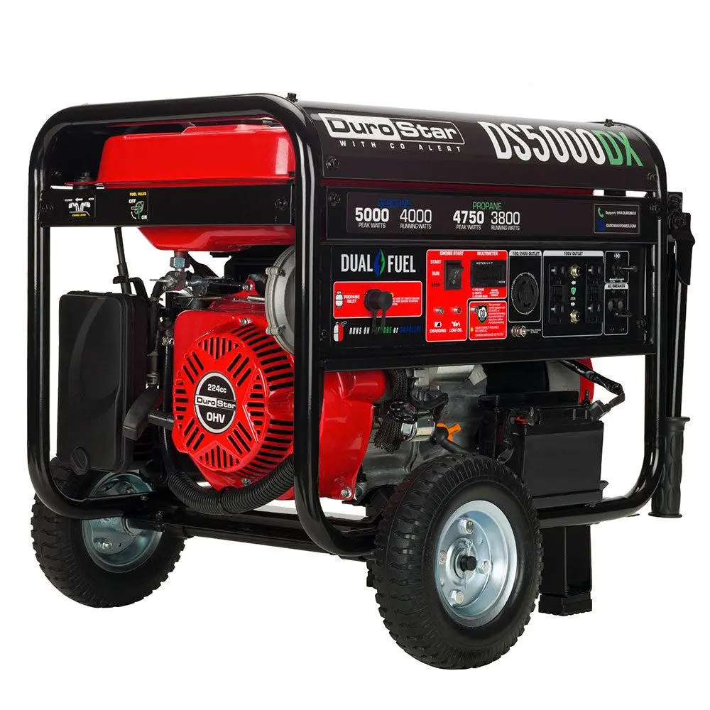 5,000 Watt Dual Fuel Portable Generator W/ Co Alert 1