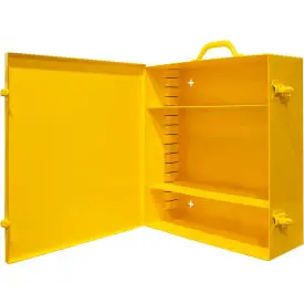 Durham 534Av-50 Wall Mount Portable Spill Control Cabinet, 15"W X 5-9/16"D X 16-5/32"H, Yellow 1