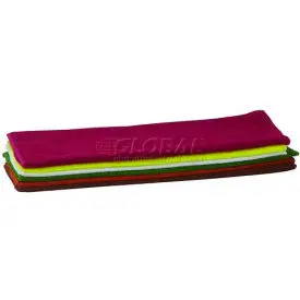 Winco Btm-16Ac Microfiber Towels, Assorted Colors, Pack Of 6-Must Buy Minimum Of 19 Packages. 1