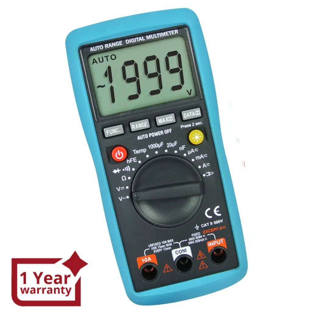 E04-012 Digital Multimeter Dcv Acv Ohm Aca Diode Temperature Tester 1