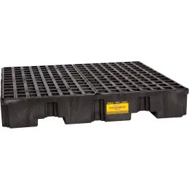 Eagle 1645Bnd 4 Drum Low Profile Spill Containment Pallet - Black No Drain 1