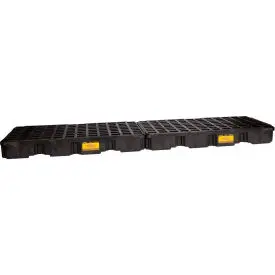 Eagle 1647B 4 Drum In-Line Spill Containment Platform - Black No Drain 1