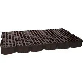 Eagle 1686B 6 Drum Spill Containment Platform - Black No Drain 1
