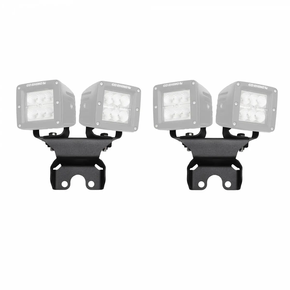 Rear Hard Top Light Mounts For Jeep Jl/Jt - Dual 3X3 Cubes 1