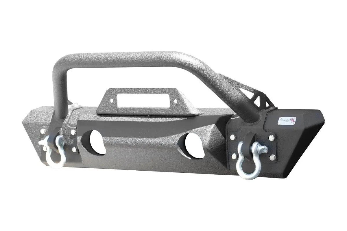 Fishbone Stubby Front Winch Bumper Jt Gladiator 2020- Current, Jl Wrangler 2018- Current Fb22178 1
