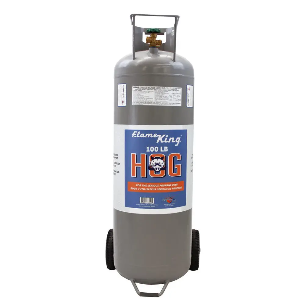 Flame King Ysn100hog 100 Lbs Horizontal/Vertical Propane Cylinder W/ Pol Wheels 1