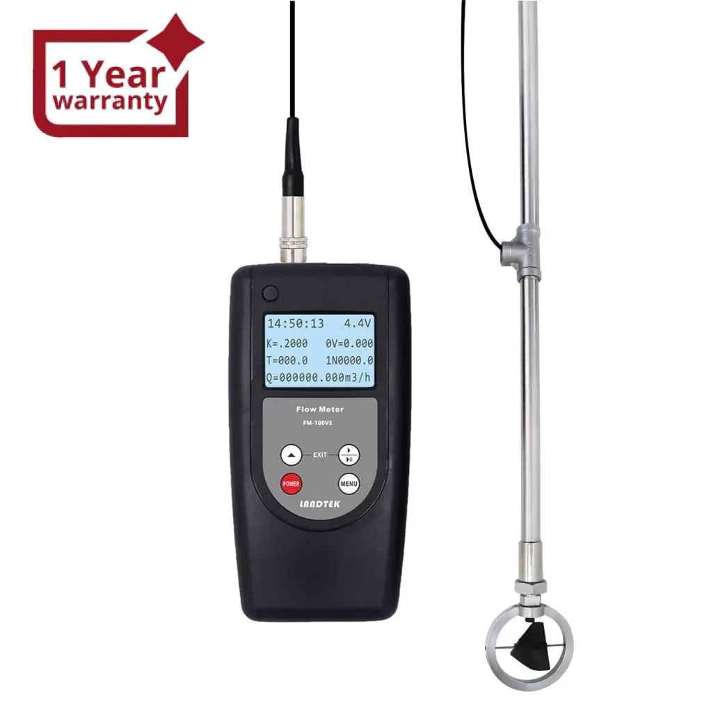 Fm-100V5 Digital Water Flowmeter Water Flow Rate Meter For Open Channels Flow Velocities Measurement Flow Rate Sensor Portable With Backlight 1