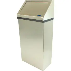 Frost Stainless Steel Wall Mount Trash Can W/Spring Load Lid, 11 Gallon 1