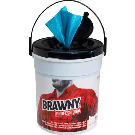 Brawny® Professional Disposable Wet Hand Cleaning Towels By Gp Pro, Blue, 6 Buckets Per Case 1